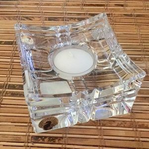 New Waterford Crystal Cygnus Votive Candle Holder With Box Literature